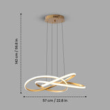 Lara Gold Modern LED Chandelier