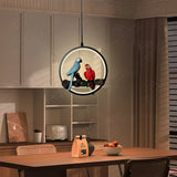 Ringlet Parrot Couple LED Pendant Light