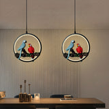 Ringlet Parrot Couple LED Pendant Light