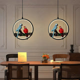 Ringlet Parrot Couple LED Pendant Light