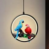 Ringlet Parrot Couple LED Pendant Light