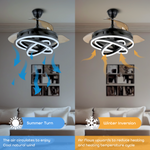 Cross LED Smart Voice Assist Fan Chandelier