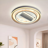 Steer Round Modern Ceiling Fan Chandelier