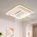 Eastino Square Modern Ceiling Fan Chandelier