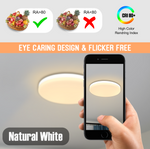 12 Watt Round LED Recessed Panel Light (Natural White)