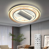 Steer Round Modern Ceiling Fan Chandelier