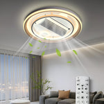 Steer Round Modern Ceiling Fan Chandelier