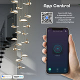 Darlington Double Height Smart Modern LED Chandelier