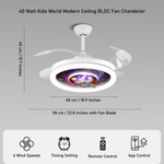 Kids World LED Smart Voice Assist Fan Chandelier