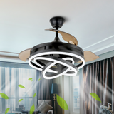 Cross LED Smart Voice Assist Fan Chandelier