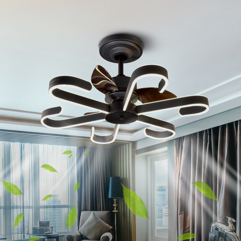 Sigma LED Smart Voice Assist Fan Chandelier