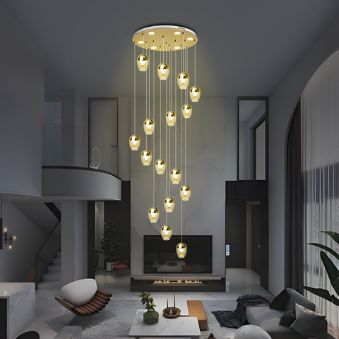 Twinkle Double Height Modern Smart LED Chandelier