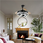 Cross LED Smart Voice Assist Fan Chandelier