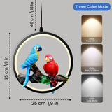 Ringlet Parrot Couple LED Pendant Light