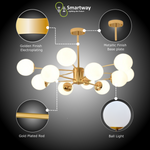 Splendor Gold LED Smart Voice Assist Chandelier