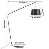 Virello Modern Black Floor Lamp