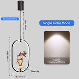 Staglo Golden Deer Modern Oval Pendant Light