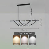 Skylar Black Modern LED Linear Chandelier