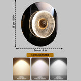 Solaris Black Textured Crystal wall Lamp