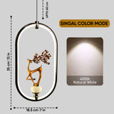 Staglo Golden Deer Modern Oval Pendant Light