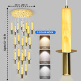 Oash Double Height Marble Hanging Chandelier