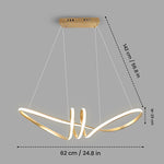 Golden Modern LED Smart Voice Assist Chandelier