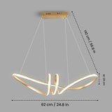 Golden Modern LED Smart Voice Assist Chandelier