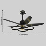Emilie Smart LED Fan Chandelier
