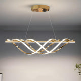Skylar Gold Modern LED Linear Chandelier