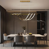 Skylar Gold Modern LED Linear Chandelier