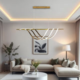 Skylar Gold Modern LED Linear Chandelier