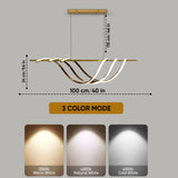 Skylar Gold Modern LED Linear Chandelier