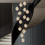 Spring LED Double Height Chandelier
