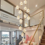 Spring LED Double Height Chandelier