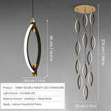 Terry Double Height Modern Smart LED Chandelier