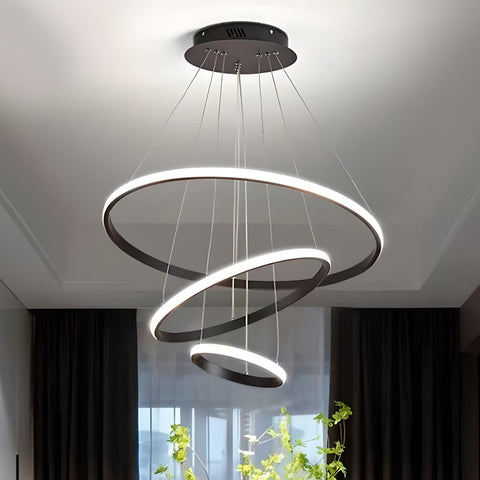 Three Rings LED Smart Voice Assist Chandelier