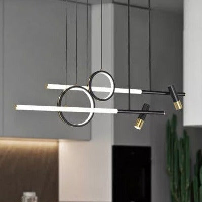 Epicentre Black LED Smart Voice Assist Chandelier