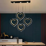 Four Heart Crystal  Voice Assist Chandelier - Smartway Lighting