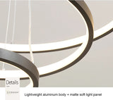 Three Rings LED Smart Voice Assist Chandelier - Smartway Lighting