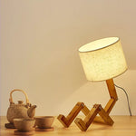 Scholar Brown Wooden Table Lamp - Smartway Lighting