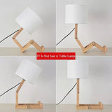 Scholar Brown Wooden Table Lamp - Smartway Lighting