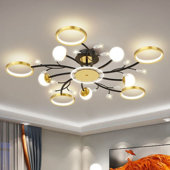 Gold on sale ceiling chandelier