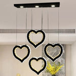 Four Heart Crystal  Voice Assist Chandelier - Smartway Lighting