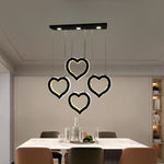 Four Heart Crystal  Voice Assist Chandelier - Smartway Lighting