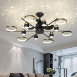 Peli LED Smart Voice Assist Fan Chandelier - Smartway Lighting