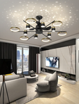 Peli LED Smart Voice Assist Fan Chandelier - Smartway Lighting