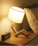Scholar Brown Wooden Table Lamp - Smartway Lighting