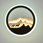 3d Mountain Deer Wall Light - Smartway Lighting