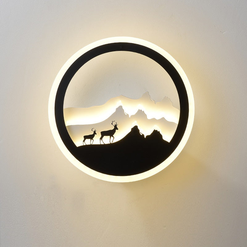 Modern Moon Outdoor Wall Light - CharmyDecor - 35cm - CharmyDecor